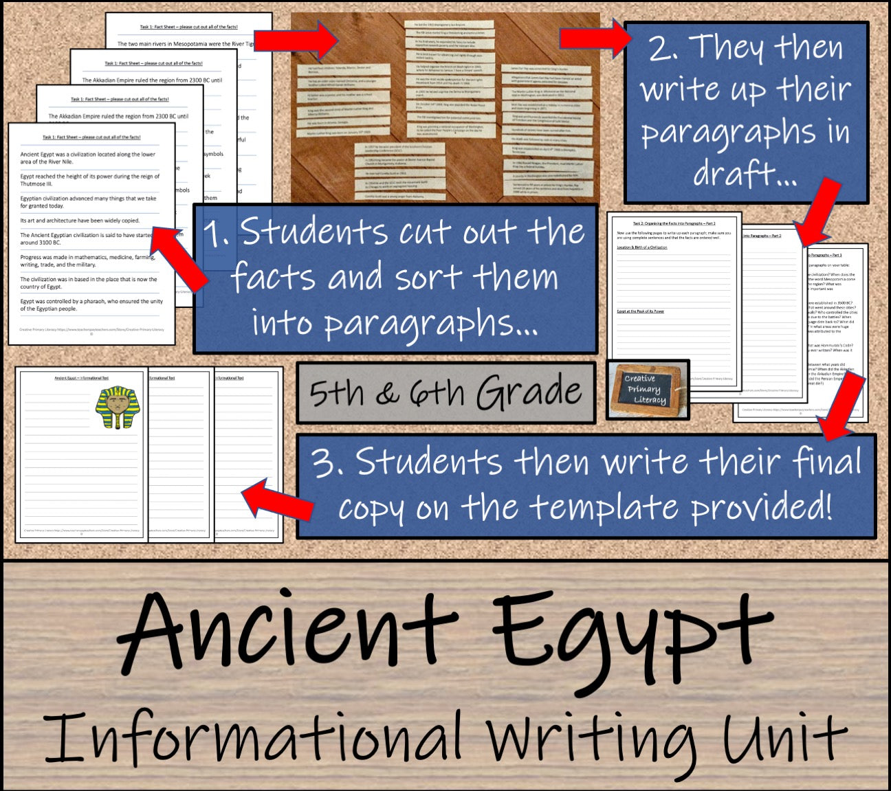 Ancient Egypt Informational Text Writing Unit | 5th Grade & 6th Grade