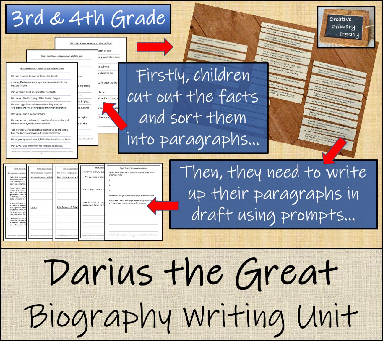 Darius the Great Biography Writing Unit | 3rd Grade & 4th Grade