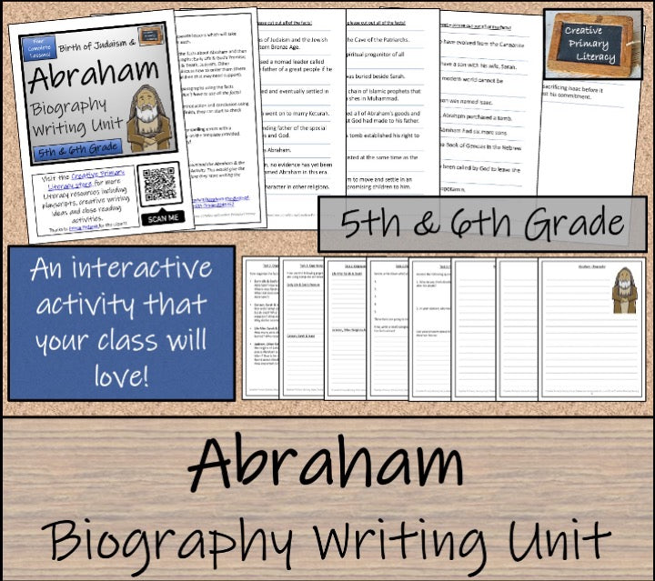 Abraham Close Reading & Biography Writing Bundle | 5th Grade & 6th Grade