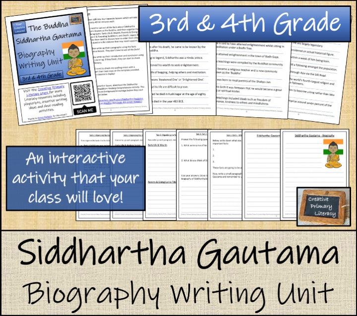 Siddhartha Gautama Close Reading & Biography Bundle | 3rd Grade & 4th Grade