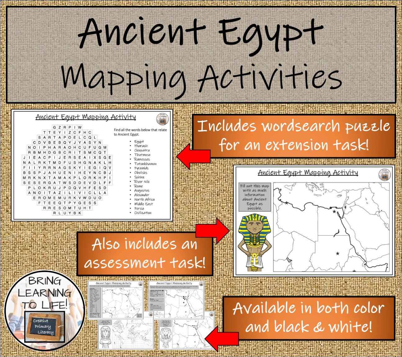 Ancient Egypt Map Activities and Presentation