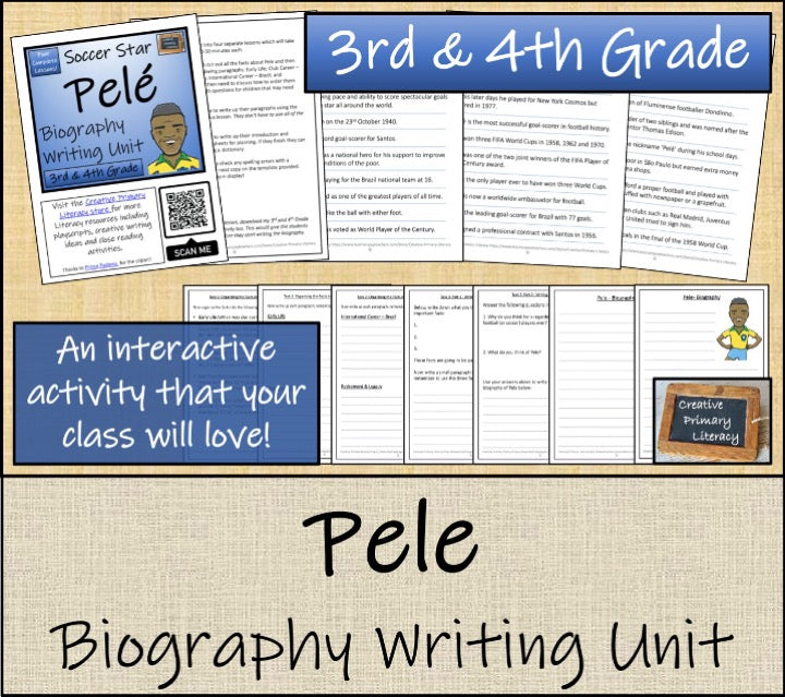 Pele Close Reading & Biography Bundle | 3rd Grade & 4th Grade