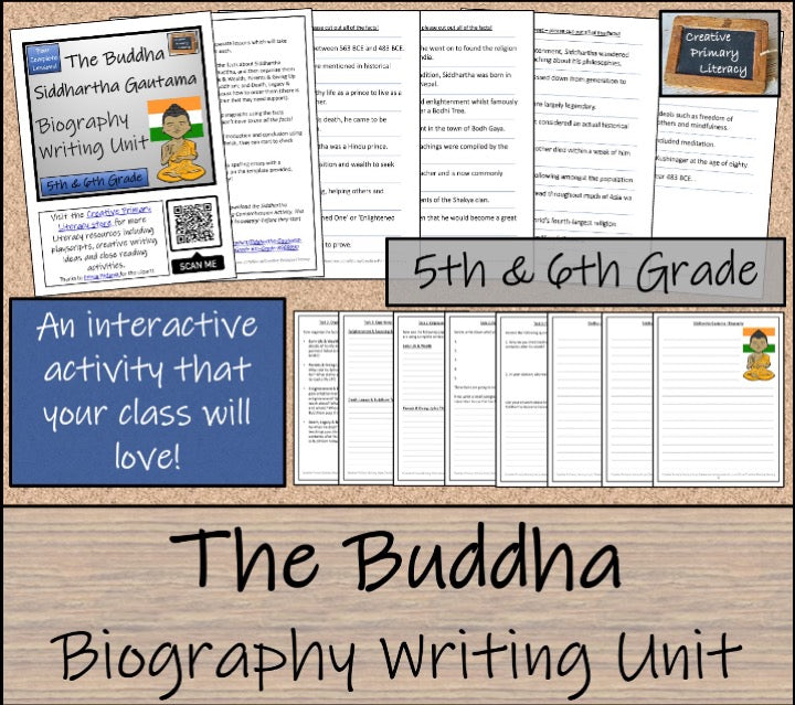 Siddhartha Gautama Close Reading & Biography Writing Bundle | 5th & 6th Grade