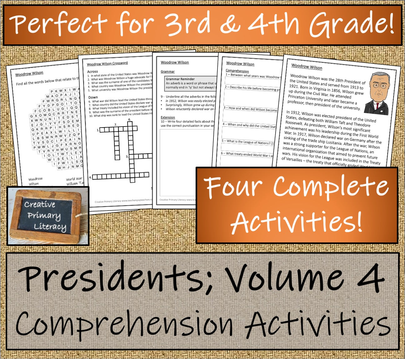 American Presidents Volume 4 Close Reading Comprehension Book | 3rd & 4th Grade