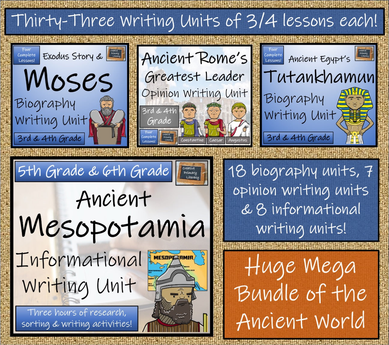 Ancient History Mega Bundles 1 & 2 | 3rd & 4th Grade | 160 hours of Activities