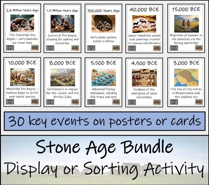 Stone Age Mega Bundle of Activities | 5th Grade & 6th Grade