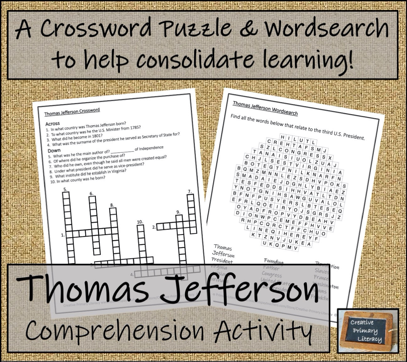 Thomas Jefferson Biography Writing Unit | 5th Grade & 6th Grade