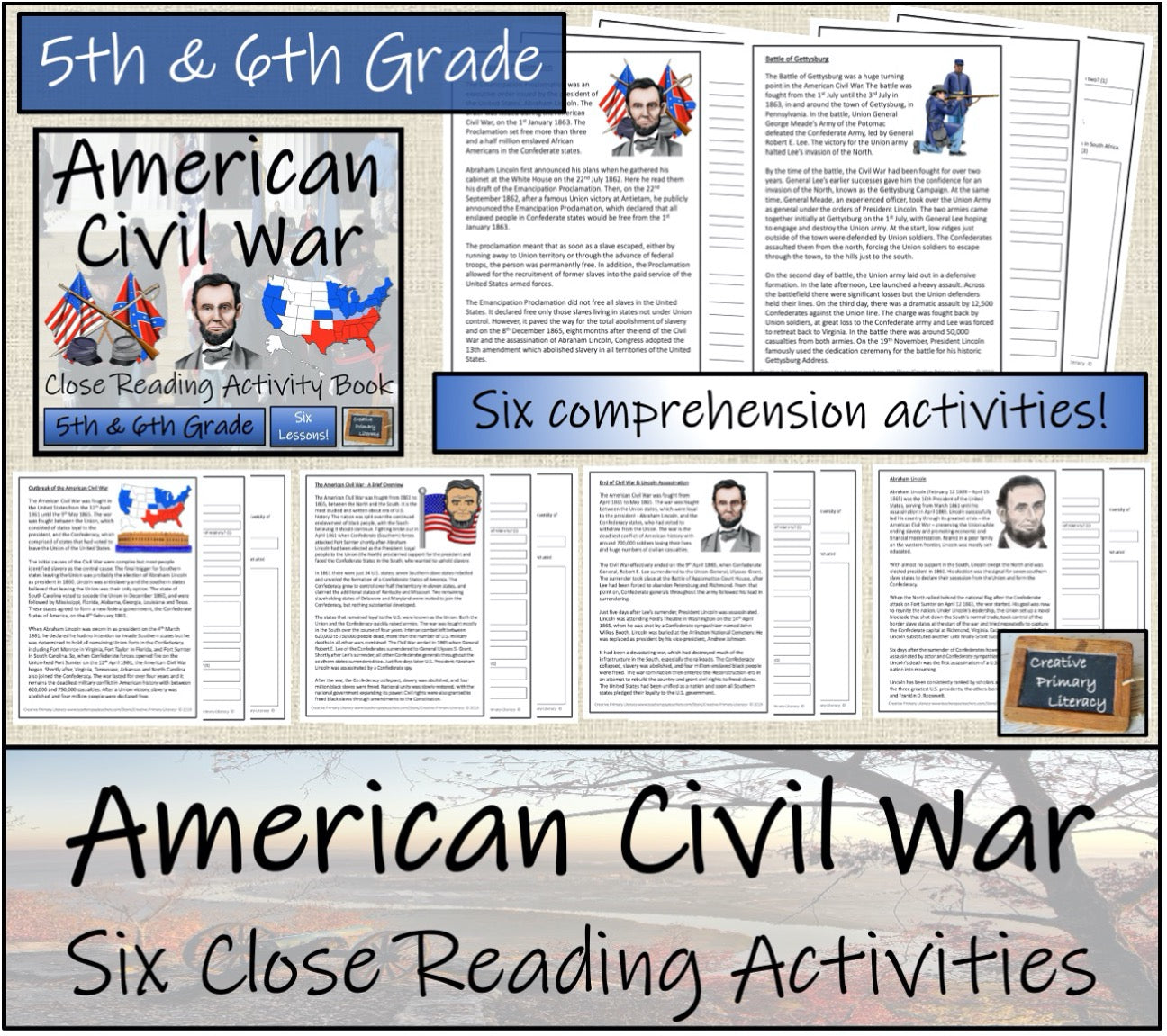 Emergency Sub Plans | American Civil War Bundle | 5th Grade & 6th Grade