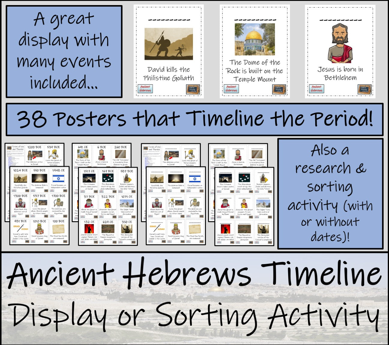 Ancient Hebrews Timeline Display Research and Sorting Activity