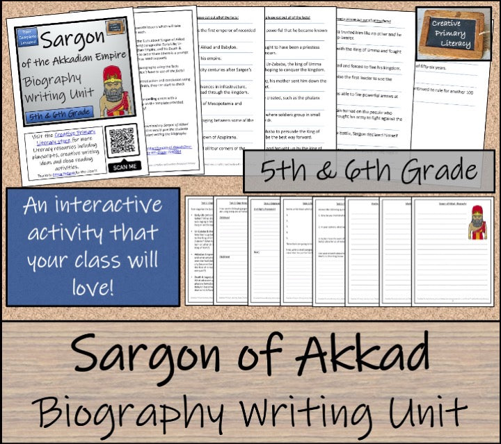 Sargon of Akkad Close Reading & Biography Bundle | 5th Grade & 6th Grade