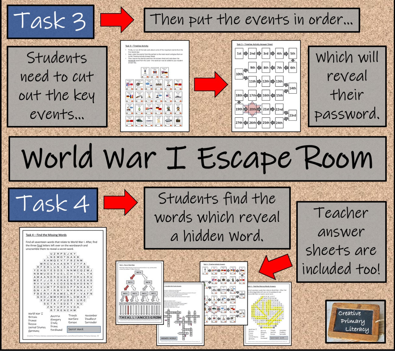 First World War Escape Room Activity