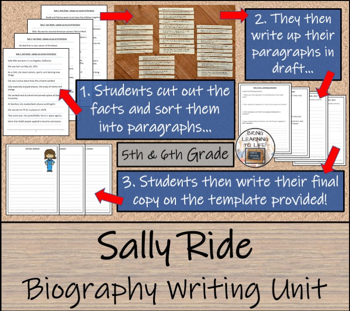 Sally Ride Biography Writing Unit | 5th–6th Grade | Women in Science