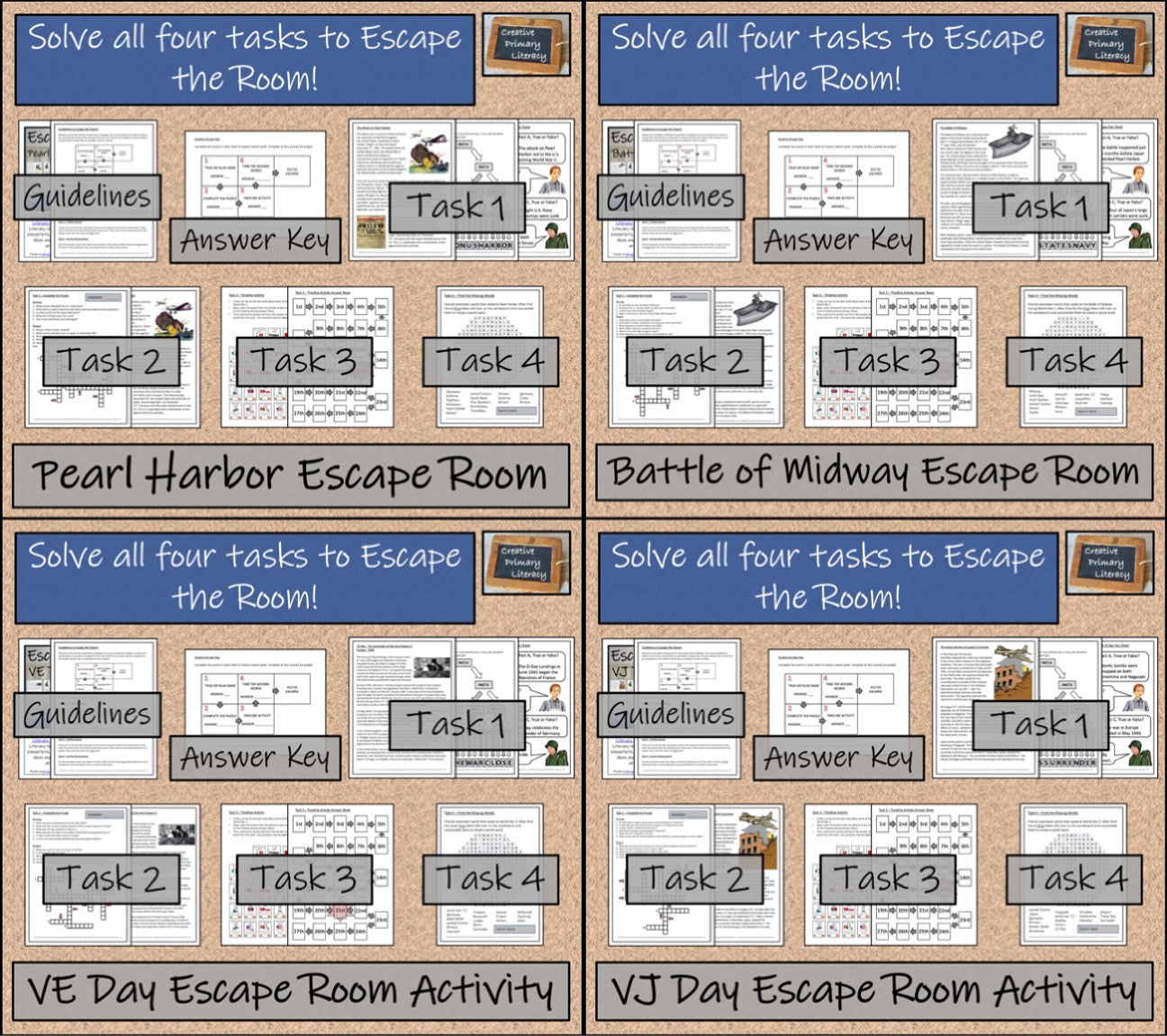 World War 2 Escape Room Activity Mega Bundle | 5th Grade & 6th Grade