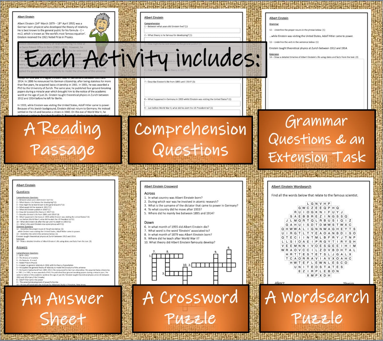 Famous Scientists Close Reading Comprehension Bundle | 5th & 6th Grade