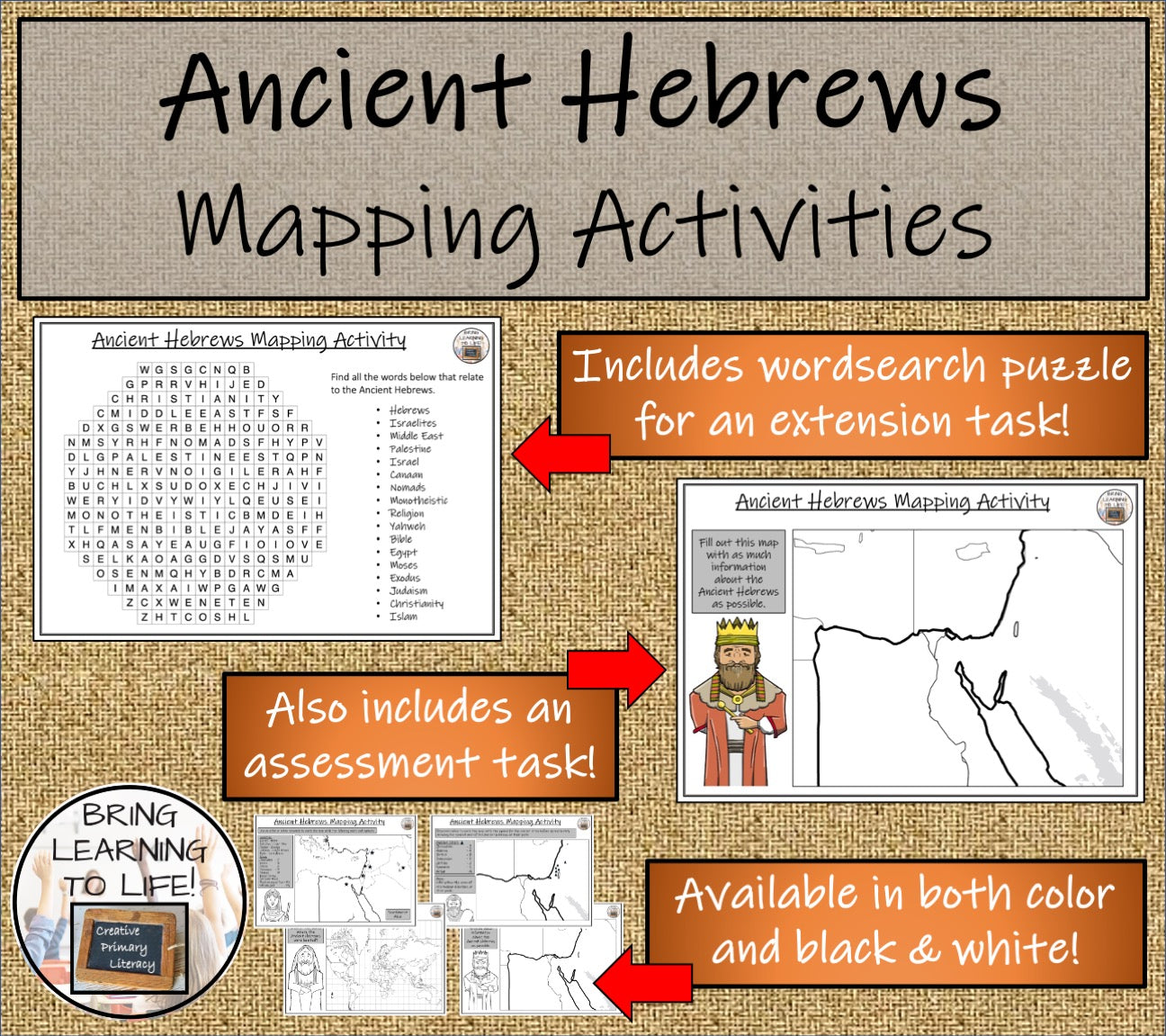 Ancient Hebrews Map Activities and Presentation