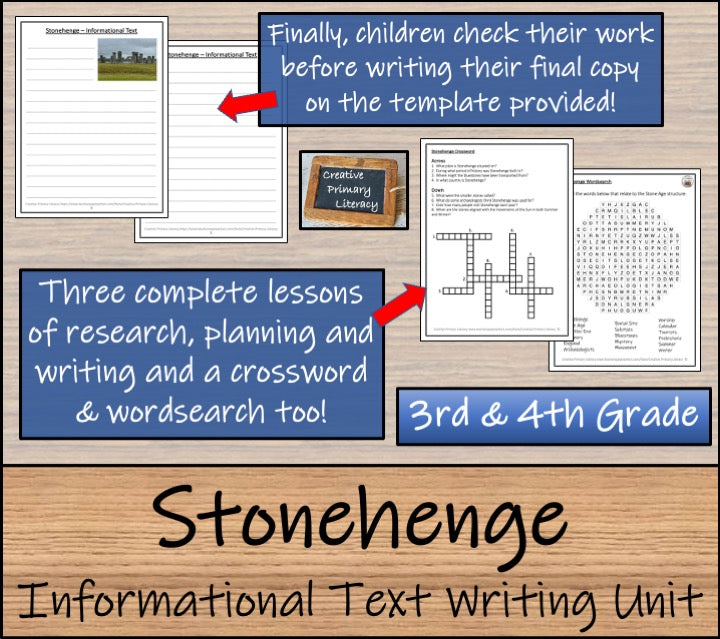 Stonehenge Informational Writing Unit | 3rd Grade & 4th Grade