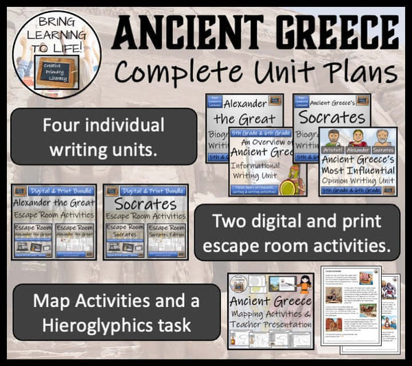 Ancient Greece Unit Plans and Resource Bundle | 5th Grade & 6th Grade ...
