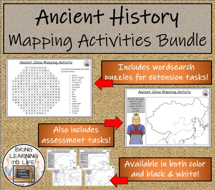 Ancient History Map Activities and Presentations Bundle