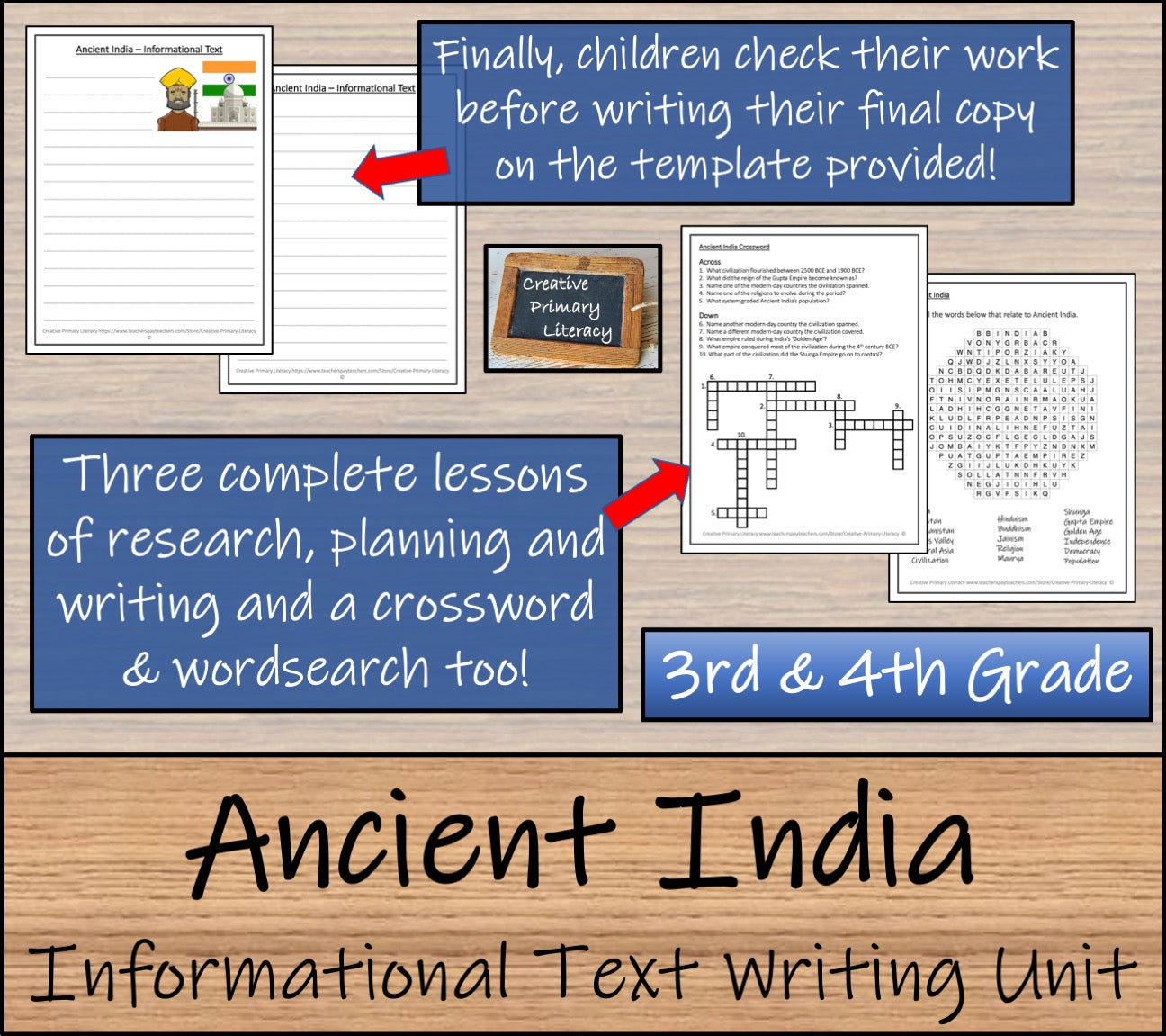 Ancient India Informational Writing Unit | 3rd Grade & 4th Grade