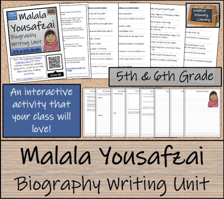 Malala Yousafzai Close Reading & Biography Bundle | 5th Grade & 6th Grade