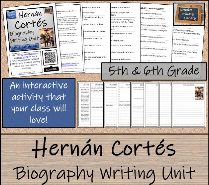 Hernan Cortes Close Reading & Biography Bundle | 5th Grade & 6th Grade