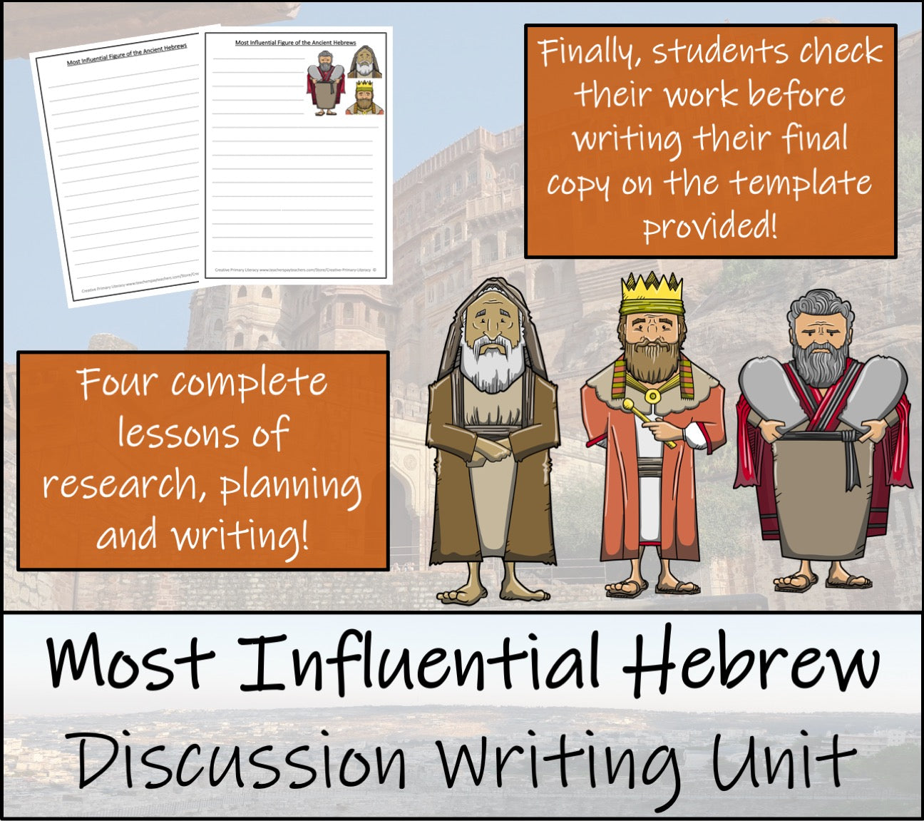 Most Influential Ancient Hebrew Opinion Writing Unit | 3rd Grade & 4th Grade