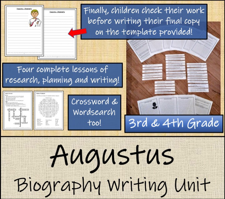 Augustus Biography Writing Unit | 3rd Grade & 4th Grade