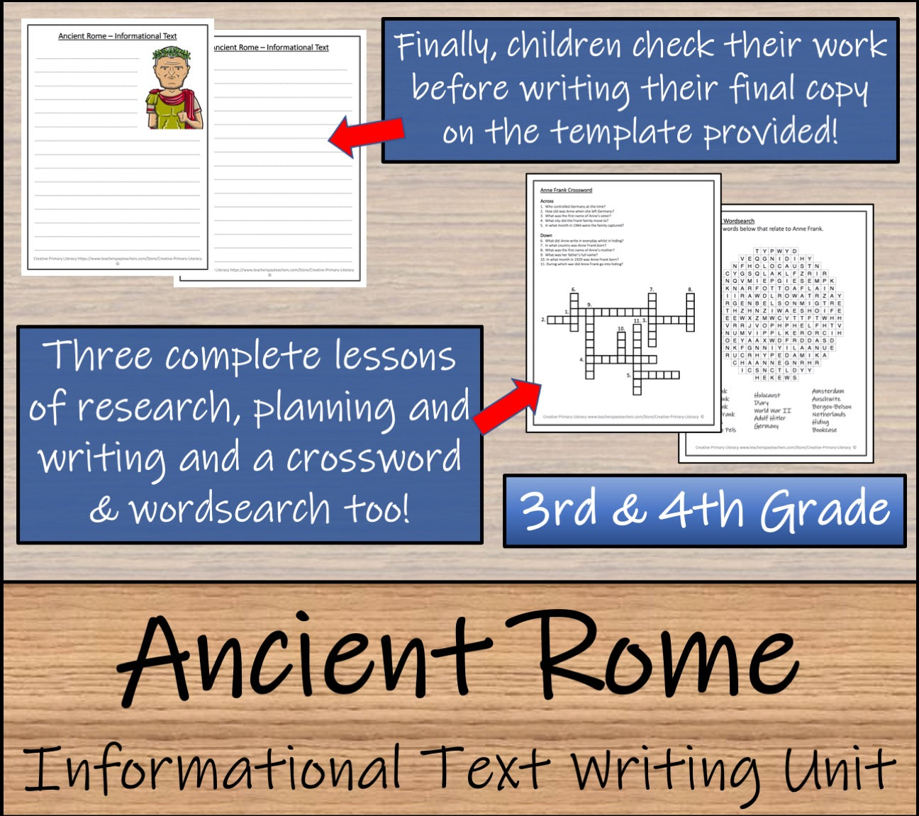 Ancient Rome Informational Writing Unit | 3rd Grade & 4th Grade