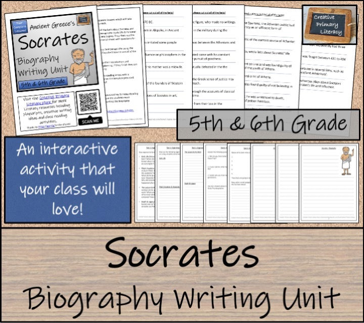 Socrates Close Reading & Biography Bundle | 5th Grade & 6th Grade