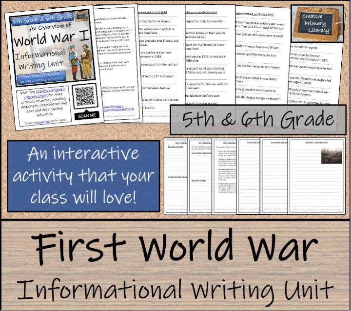 World War I Close Reading & Informational Writing Bundle | 5th Grade & 6th Grade