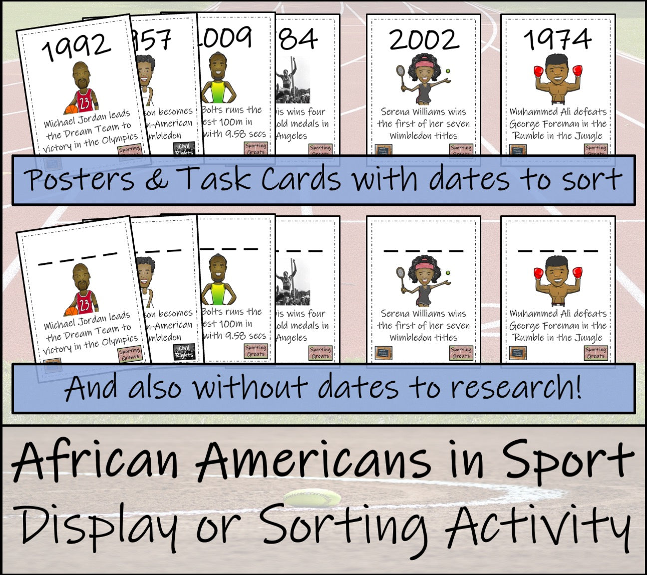 African Americans in Sport Timeline Display Research and Sorting Activity