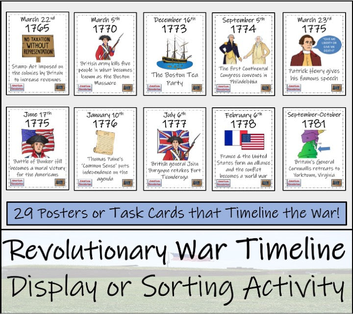 American Revolutionary War Activities Mega Bundle | 5th Grade & 6th Grade