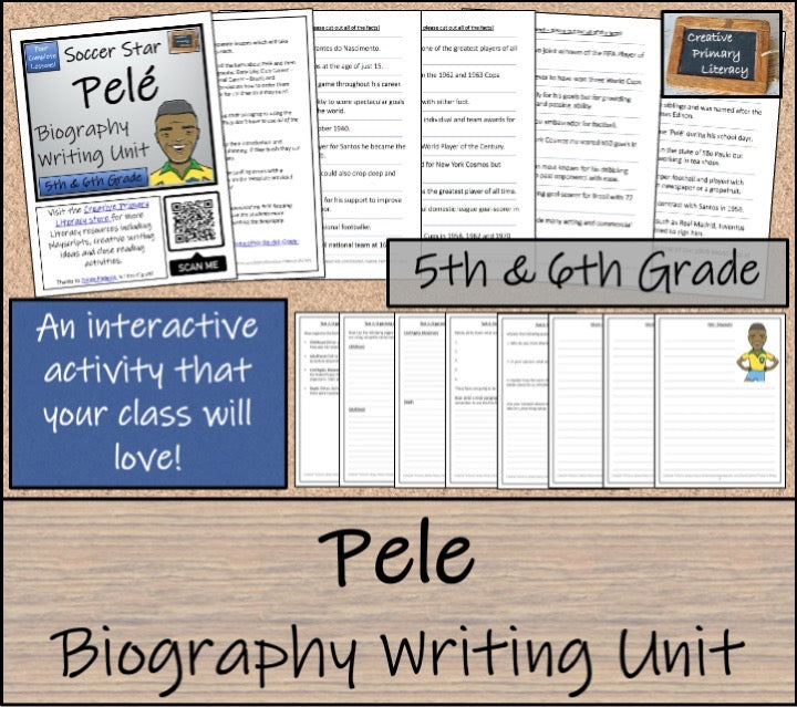 Pele Close Reading & Biography Bundle | 5th Grade & 6th Grade