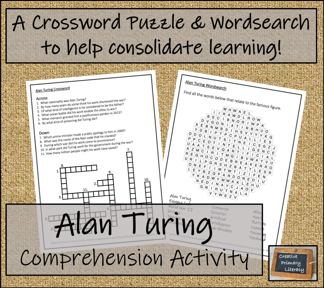 Alan Turing Biography Writing Unit | 5th Grade & 6th Grade