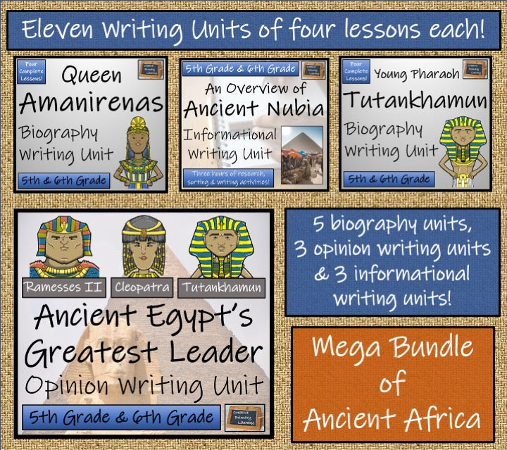 Ancient Africa Mega Bundle | 5th & 6th Grade | 65 hours of Activities