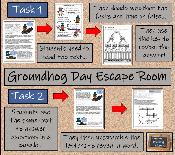 Groundhog Day Escape Room Activity