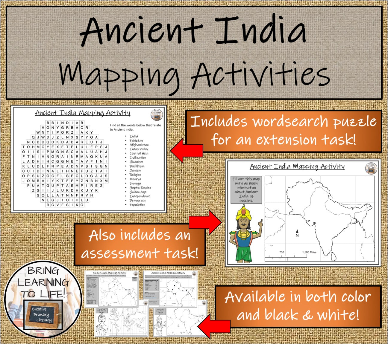 Ancient India Map Activities and Presentation