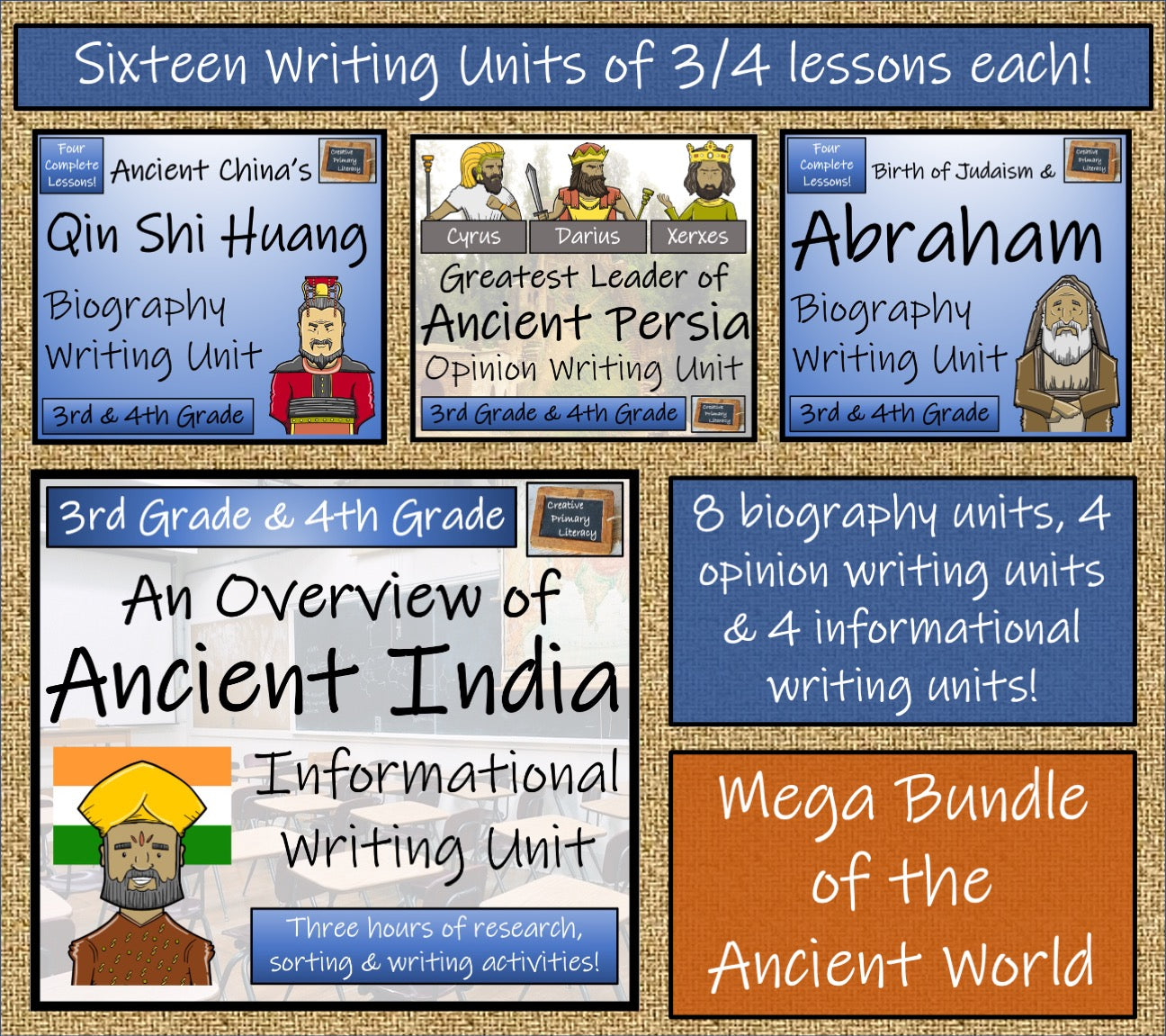 Ancient History Mega Bundle Volume 2 | 3rd & 4th Grade | 80 hours of Activities