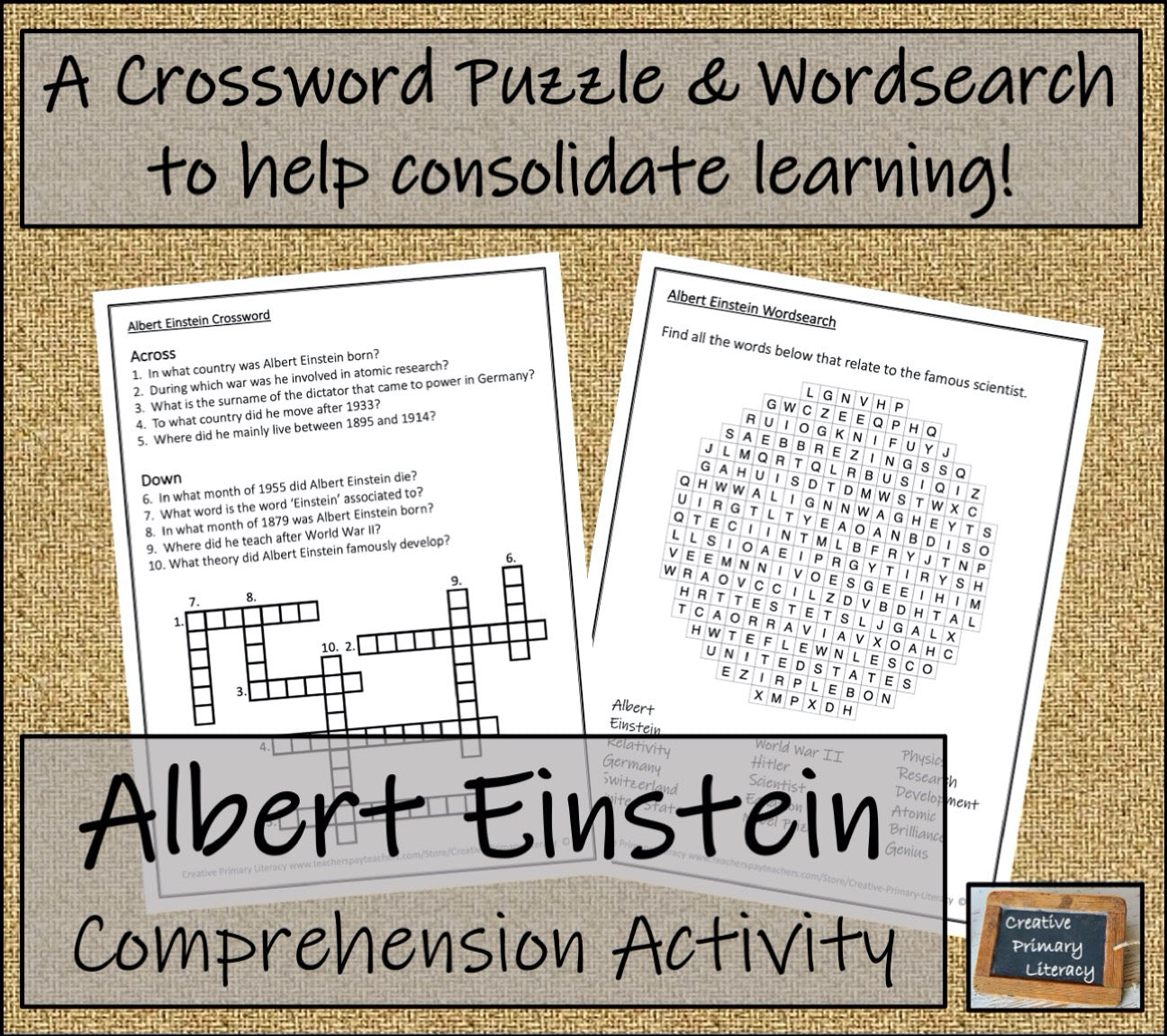 Albert Einstein Biography Writing Unit | 5th Grade & 6th Grade