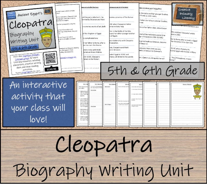 Cleopatra Close Reading & Biography Bundle | 5th Grade & 6th Grade