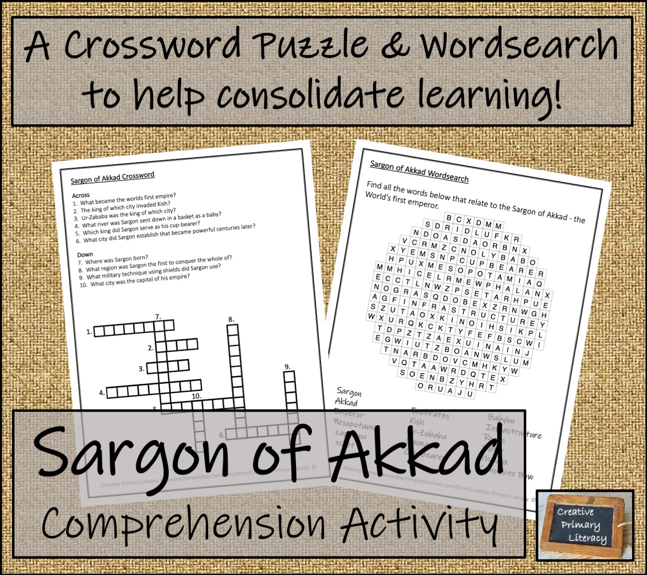 Sargon of Akkad Biography Writing Unit | 5th Grade & 6th Grade