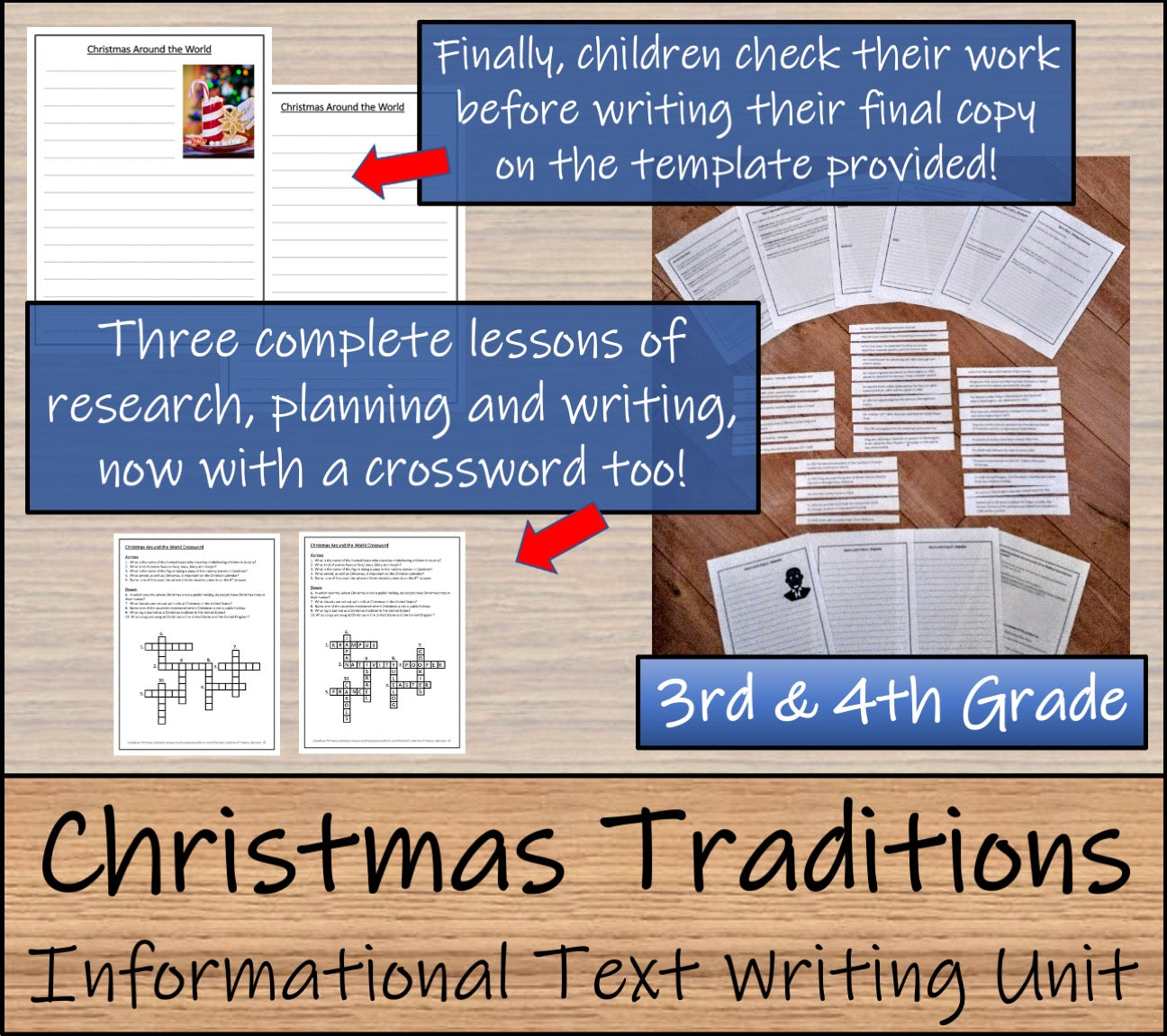 Christmas Around the World Informational Writing Unit | 3rd Grade & 4th Grade