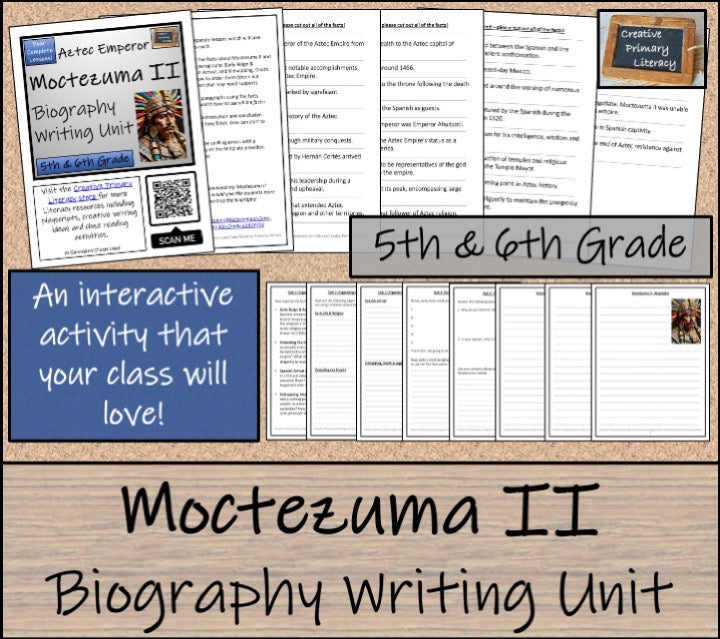 Moctezuma II Close Reading & Biography Bundle | 5th Grade & 6th Grade