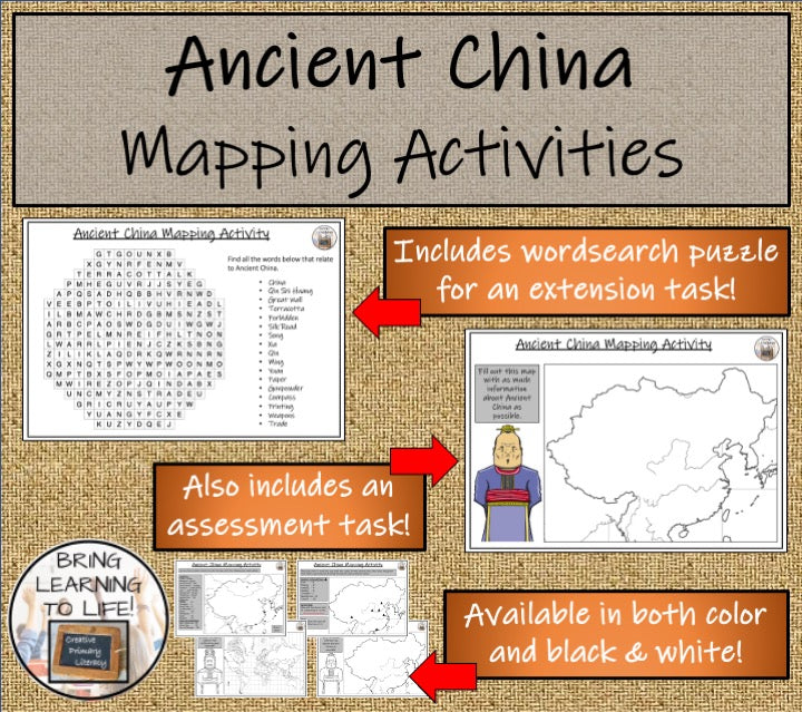 Ancient China Map Activities and Presentation