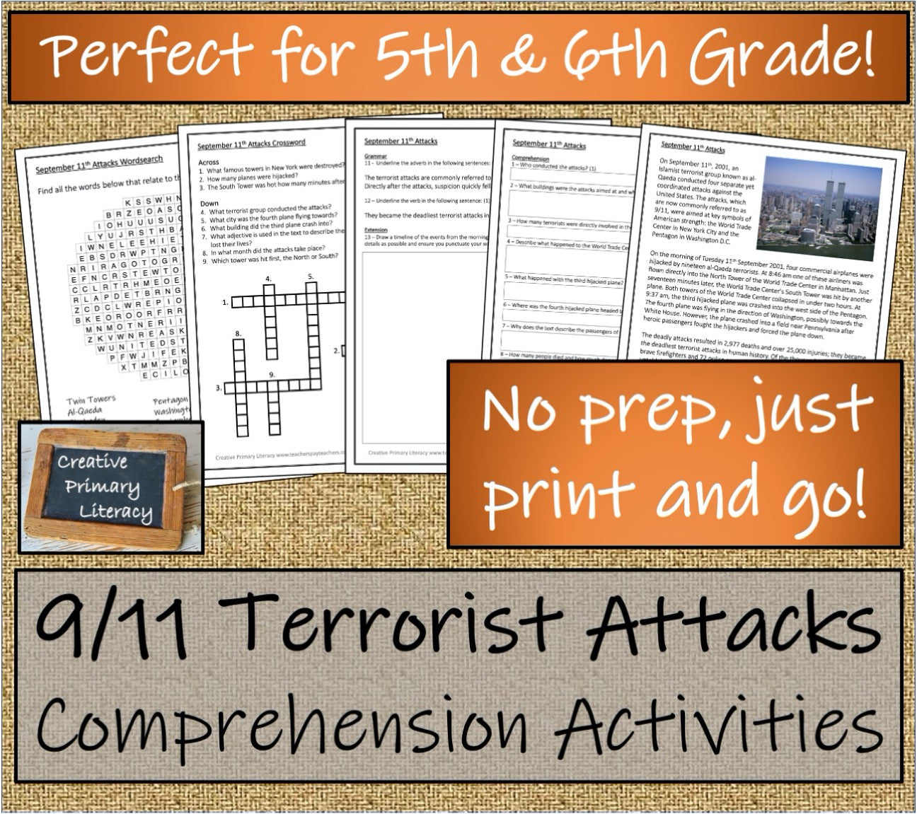 September Close Reading Comprehension Passages | 5th Grade & 6th Grade