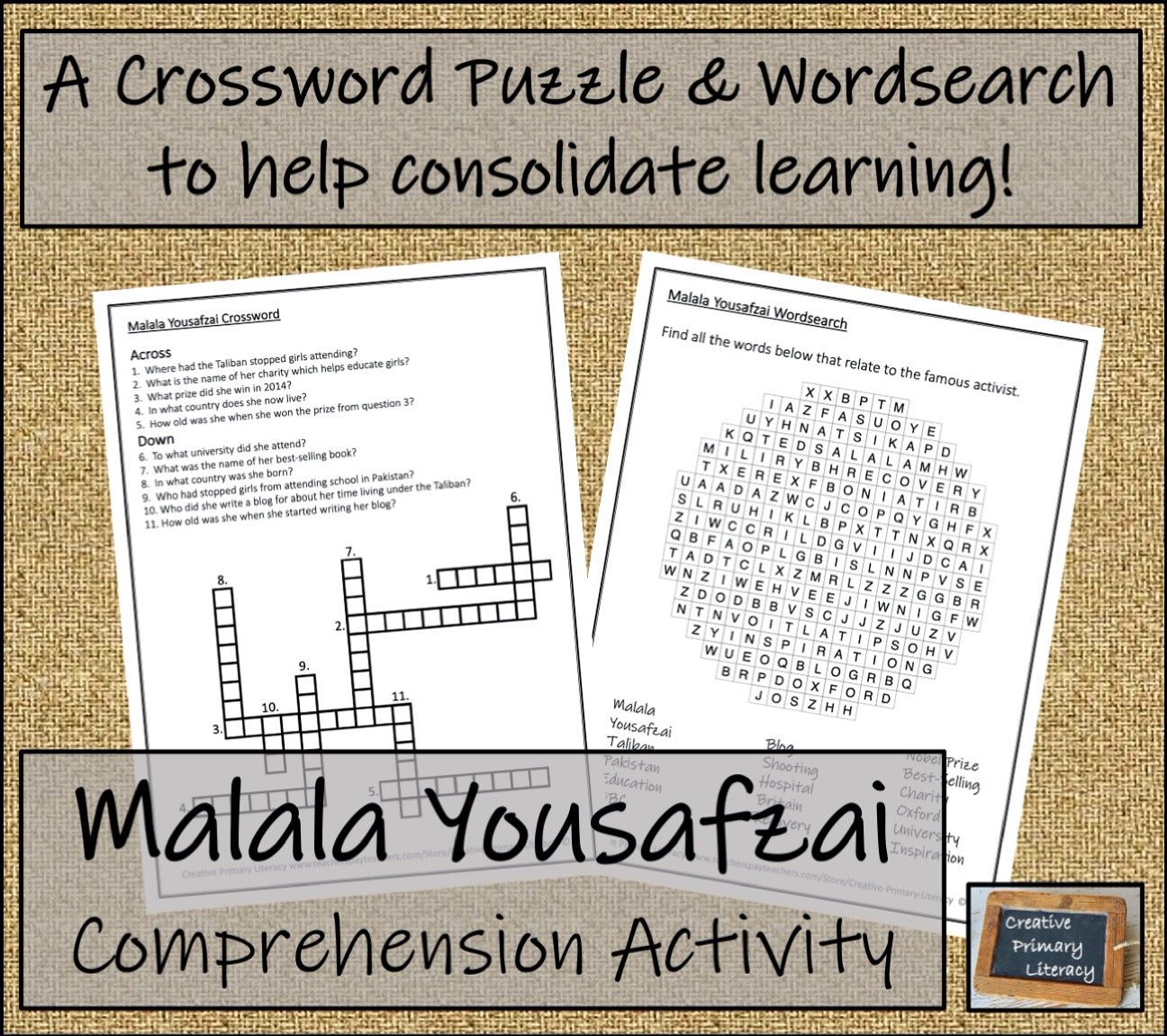 Malala Yousafzai Biography Writing Unit | 5th Grade & 6th Grade