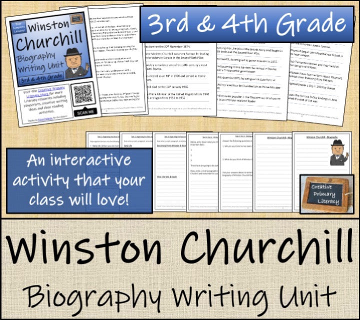 Winston Churchill Close Reading & Biography Bundle | 3rd Grade & 4th Grade