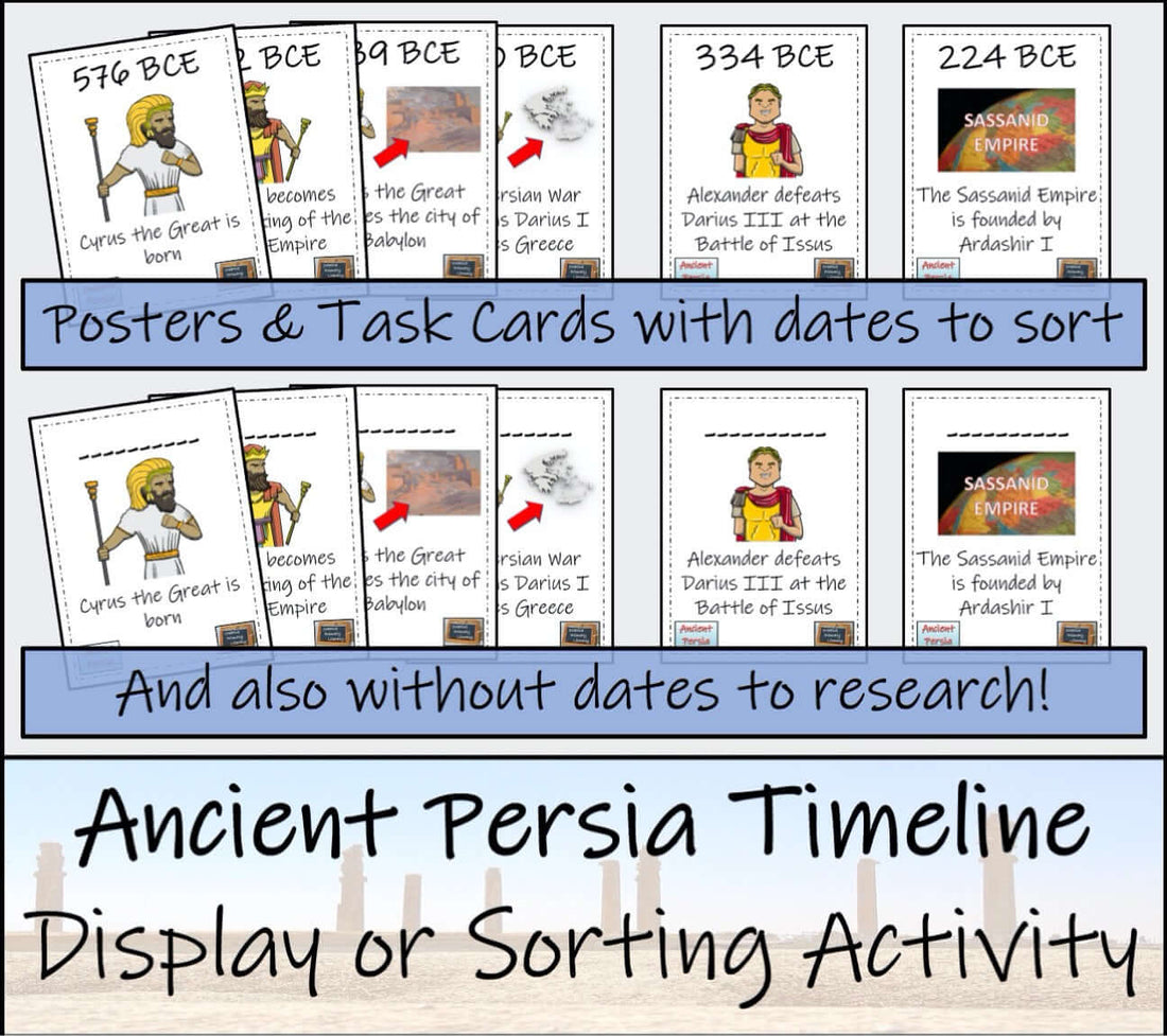 Ancient History Mega Bundle of Timeline Display and Sorting Activities ...