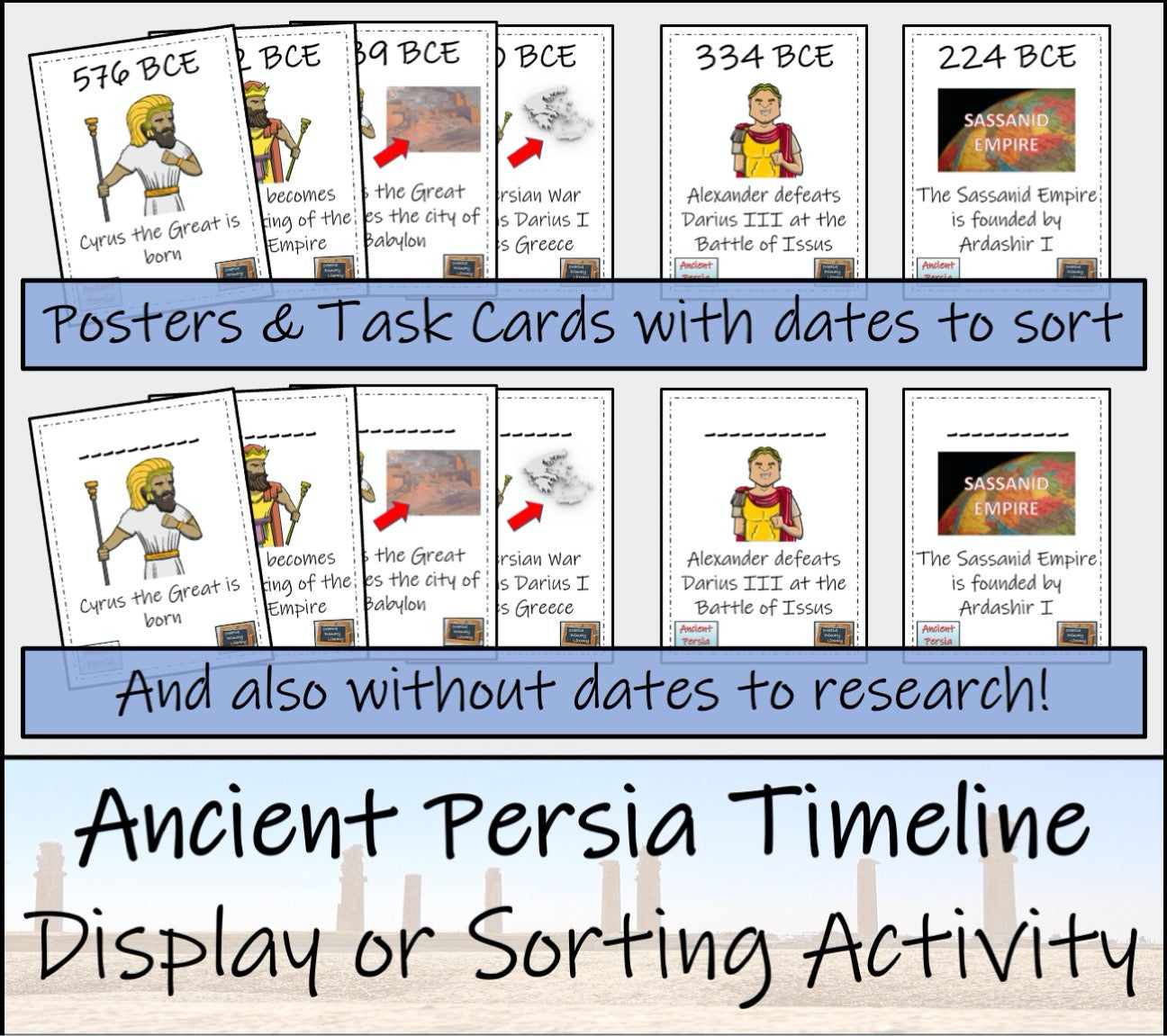 Ancient History Mega Bundle of Timeline Display and Sorting Activities