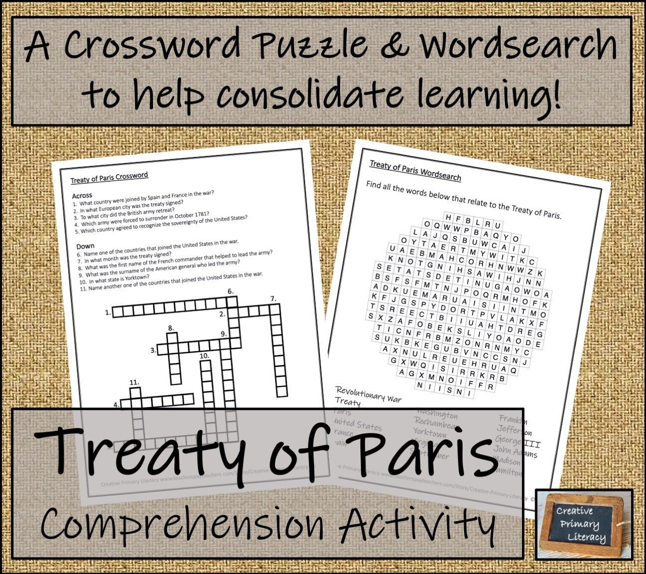 Treaty of Paris Close Reading Comprehension Activity | 3rd Grade & 4th Grade